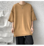 Summer Short Sleeve T-shirt Men Fashion Oversized Black T Shirt Men Streetwear Hip Hop Loose O-Neck White Tshirt Mens Top S-2XL
