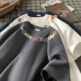 Men's T-shirts Oversized White Big Size 5XL Cotton T Shirt for Men Casual Summer Wear Letter Print Tee Shirts Men Clothing