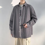 Plaid Shirts for Men Student shirt 2025 Youth workwear Mens Calssic long shirt Spring Korean Clothes casual Streetwear