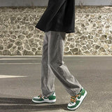 Spring Autumn New Fashion Solid Color Button Thin Men's Clothing Trend Korean Temperament Simplicity Youth Loose Straight Pants