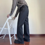 Grey Black Suit Pants Men Slim Fit Social Mens Dress Pants Korean Straight Pants Mens Office Formal Trousers Large Size 5XL