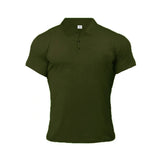 New Summer Fashion Mens Polo Shirt Stretch Cotton Gym Clothing Sports Polos Male Spring Casual Short Sleeve Breathable T Shirt