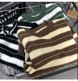 American autumn and winter high street men and women trendy lazy style round neck knitted sweater couple loose casual sweater