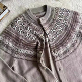 New Japanese Retro Men Cardigan Luxury Ethnic Printed Knitted Slim-fit Long Sleeve Sweater Coats Autumn Premium Quality Knitwear