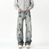 Autumn Jeans Men's New Denim Pants wash jeans New Fashion High Quality Washed Male Jeans Loose Wide Leg Trousers Straight