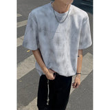 Men Loose Fit Tie Dye Short Sleeve Round Neck T-Shirt Summer Fashion Casual Streetwear Soft Breathable Oversized Tee Comfy Y2K
