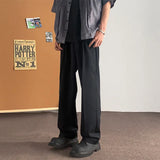 Brown Suit Pants Men Fashion Society Mens Black Dress Pants Korean Casual Straight Pants Mens Office Formal Trousers Plus Size