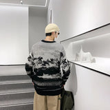 New Autumn Winter Casual Sweater Men Loose Harajuku Style Round Neck Long Sleeve Mens Fashion Pullovers Trendy Sweaters