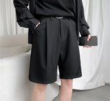 Men Shorts Solid Chic All-match Summer Thin Baggy Straight Ins Casual Trousers for Male Harajuku Simple Popular Clothing