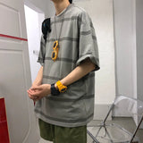T-shirts Men Retro Summer Ins Fashion Daily Korean Style All-match Couple Handsome Breathable Short Sleeve Holiday Students New