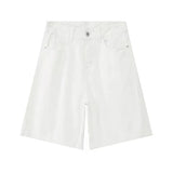 New Casual Loose Straight Denim Shorts For Mens Spring Summer Stylish Solid Color Jean Short Pant Men Vintage Baggy Denim Shorts