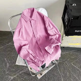 Men's Loose Long Sleeve Shirts Casual Solid Colors Cotton Linen Cool Summer Breathable Trendy Baggy Shirt Male Button Up