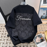 Classic Letter Shirt Summer White Short-sleeved T-shirt Men's 2025 New American Design Niche Couple's Half-sleeved Cityboy Top
