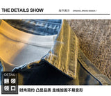 American Striped Spliced Denim Jacket Men 2025 Autumn Trendy Handsome Men Women Casual Loose Work Shirt Jacket Aesthetic Chic
