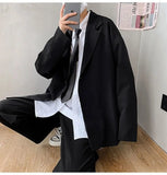 Men Blazers Loose Handsome Temper Fashion Students All-match Мужские Пиджаки Coats Male Outwear Suit Creativity Vintage Concise