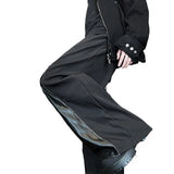 Patchwork Wide Leg Pants Men Zipper fashion HipHop Trendy youth full trousers Harajuku High Street Loose Casual Pant Ropa Hombre