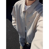 Spring Black Jacket Men Fashion Casual Apricot Jacket Men Streetwear Korean Loose Bomber Jacket Mens Short Coat M-3XL