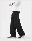 Fashion Men's Baggy Straight Casual Pants Cotton Comfortable Stretch Trousers Sweatpants Joggers Classic Black Khaki Male Clothe