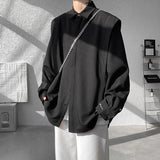 Sleek Drape Shirt Innovative Faux Two-Piece Design Modern Layered Look Stylish Comfortable Fabric Trendy Chic New Fashion Forwar