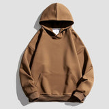 Men's Hoodie Brand Pullover Hip-Hop Street Clothing 100% Cotton Solid Color Men's Sweatshirt Hoodie Men's Oversized Top