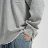 Autumn Clothing Men's Leisure Cotton Long Sleeve Polo Shirt Light Luxury Solid Color Texture Lapel Loose Leisure T-Shirt M-3XL