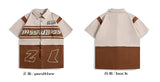 American Retro Racing Suit Short-sleeved Shirt Men Korean Version 2025 New Fashionable High-end High-art Motorcycle Style Top