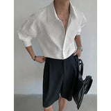 Spring Long Sleeved Shirt Men Fashion Society Mens Black Dress Shirt Korean Loose Casual Shirt Mens White Shirts M-3XL