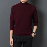 Men's Sweater  Warm and Comfortable Long Sleeve Pullover Sweater  Turtleneck Men Clothing Knit Tops