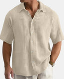 Breathable Hawaiian Style Shirt Men's Summer New Loose Casual Short Sleeved Shirt Beach Vacation Street Wear 2025 Hot Sale