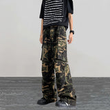 Cyber Y2K Streetwear Camouflage Baggy Tracksuit Cargo Pants Men Clothes Multi Pockets Male Casual Long Trousers Moda Hombre