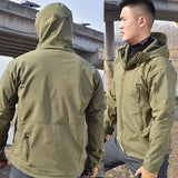 Hunting Jackets Soft Military Tactical Jacket Man Combat Waterproof Fleece Men Clothing Multicam Coat Windbreakers 5XL