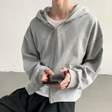 Plus Velvet Hoodies Men Hooded Loose Hip Hop Winter Warm Couples Sweatshirts Korean Fashion Coats Outwear High Street All-match