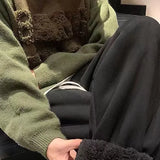 Winter Lamb Fleece Pants Men's Loose Leggings Casual Guard Pants Plus Plush Thickened Warm Sports Long Pants