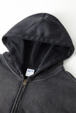 Men's Zip Up Hoodies Tie Dye Washed Double Oversize Cardigan Sweatshirt Loose Plus Plush Gradient Man Hooded Pullovers Winter