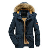 Men Outdoor Jacket Men New Hat Windbreakers Parka Waterproof Fleece Hooded Men's Coats Men's Leisure Velvet Thick Warm Coat