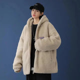 Unisex Jackets Men Solid All-match Hooded Fashion Simple Outwear Streetwear Teenagers Temperament Youthful Popular Classic Chic
