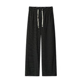 Black Casual Pants Men Fashion Retro Striped Pants Men Streetwear Hip-hop Loose Wide Leg Pants Mens Trousers Large Size 4XL
