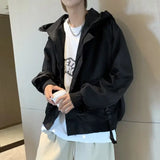 Outdoor Jackets Men Hooded Moto Japanese Style Handsome Pockets All-match Fitness High Street Leisure Autumn Safari Boyfriend