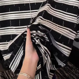 Hip hop men and women summer trend personality striped round neck short sleeved couple loose retro breathable casual T-shirt top