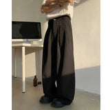 Black Suit Pants Men Society Mens Dress Pants Korean Loose Casual Wide Leg Pants Mens Office Formal Trousers Plus Size 5XL