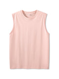 Korean Style Men Tank Top Loose Fit Gym Vest Sports Tops 100% Cotton Men's Basic Sleeveless Tee Shirts