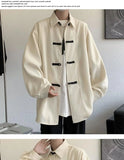 New Chinese Style Fold-button Shirt Men's Long-sleeved Hanfu Tang Suit Jacket Chinese Style Jacket Men's Fashion Tops Urban