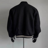 New American Vibe Fleeced Men Crop Jackets Luxury Harajuku Zip-up Long Sleeve Streetwear Trendy Chic Pocket Baseball Coats M-2XL