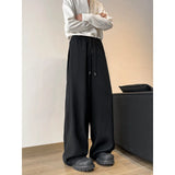new Spring Summer Fashion Casual Pans For Men Streetwear Solid Color wide Pants Elastic Waist Wide Leg Men's Joggers