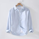 Linen Cotton  Vintage Cargo Tops Shirts Men Cotton Long Sleeve Shirt Top Quality Fitness Tactical Shirt for Man