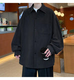 2025 Autumn Winter New Mens Long Sleeve Casual Corduroy Shirt Square Collar Loose Fit Classic Fashion Trendy Outdoor Comfort