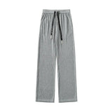 Summer Casual Pants Men Fashion White Straight Pants Men Japanese Streetwear Loose Pleated Pants Mens Black Trousers M-3XL