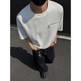 Summer Short Sleeved T-shirt Men White Casual T Shirt Men Streetwear Korean Loose Checkered Tshirt Mens Top Large Size 5XL