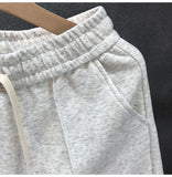 Men's Clothing Solid Color Trendy Casual Shorts Summer New Brand Versatile Sport Drawstring Shorts Fashion Casual Loose