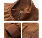 Men's Autumn New Jacket Stand Collar Trendy Versatile Casual Jacket Waterproof and Windproof Outdoor Casual Men's Clothing